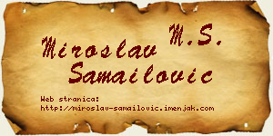 Miroslav Samailović vizit kartica